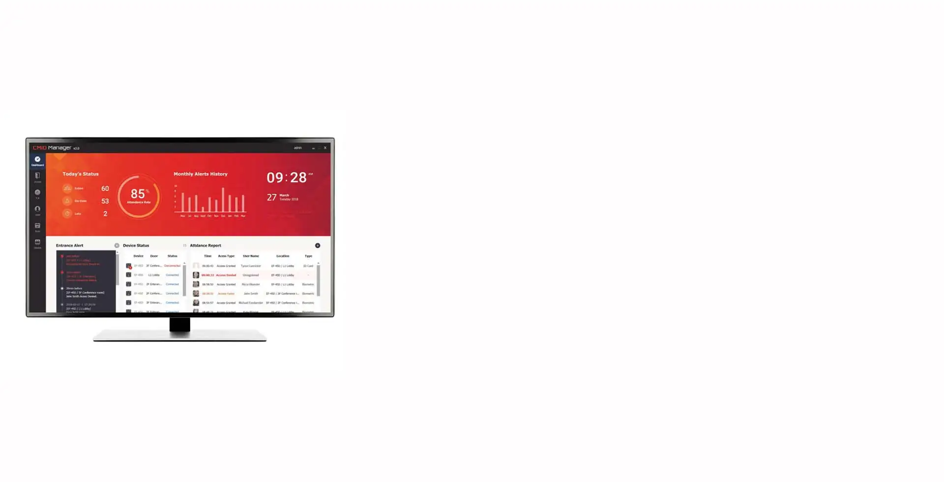 Phần mềm CMID Manager V2 - Kiểm soát truy cập và chấm công