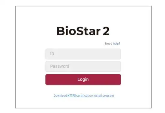 Hướng dẫn đăng nhập phần mềm BioStar 2