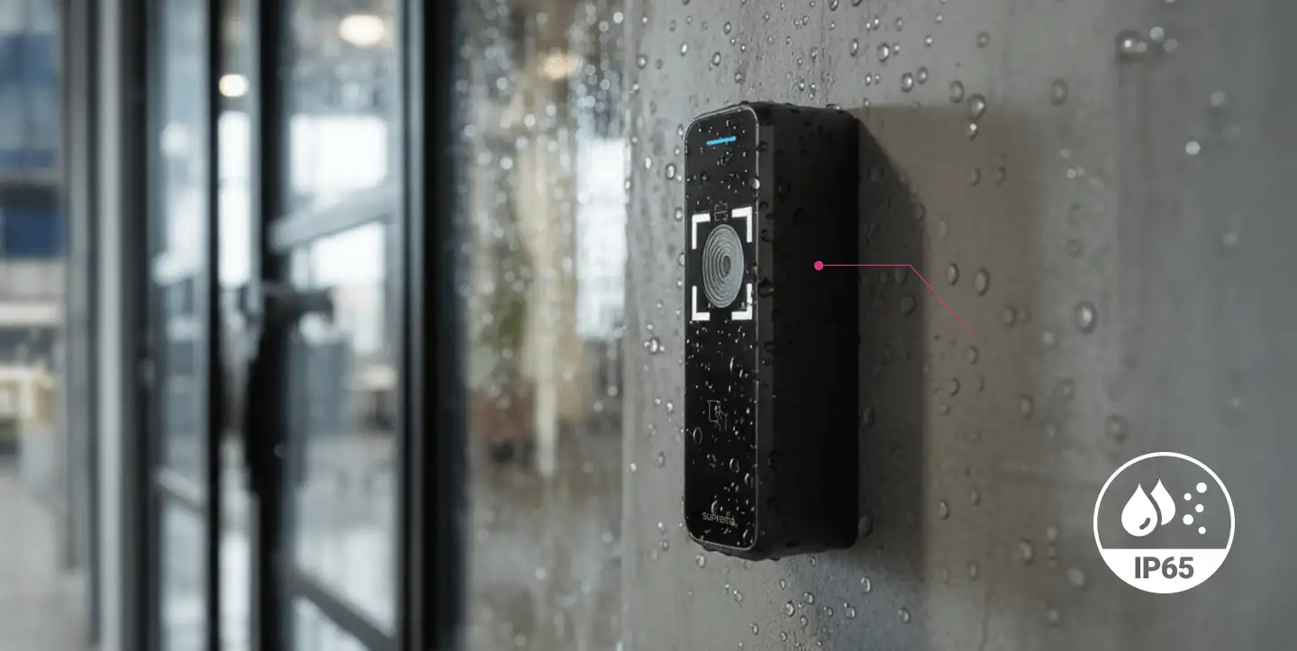 Đầu đọc QR Code/ RFID Suprema XPass Q2 XPQ2-DB đạt tiêu chuẩn chống nước IP65