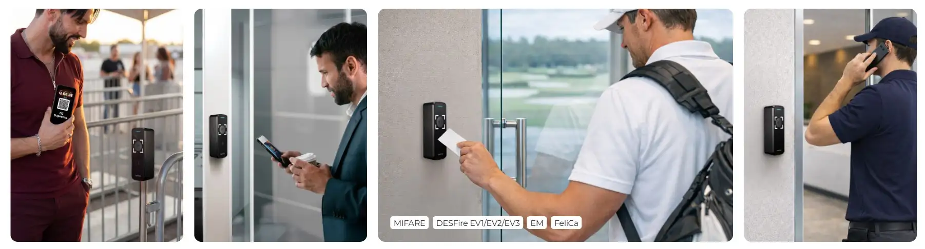 Đầu đọc QR Code/ RFID Suprema XPass Q2 XPQ2-DB đa dạng phương thức xác thực